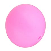 Silikone perle. Rund. 15 mm. Pink